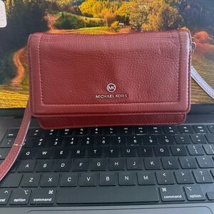 Michael Kors Pebbled Leather Crossbody - Wine